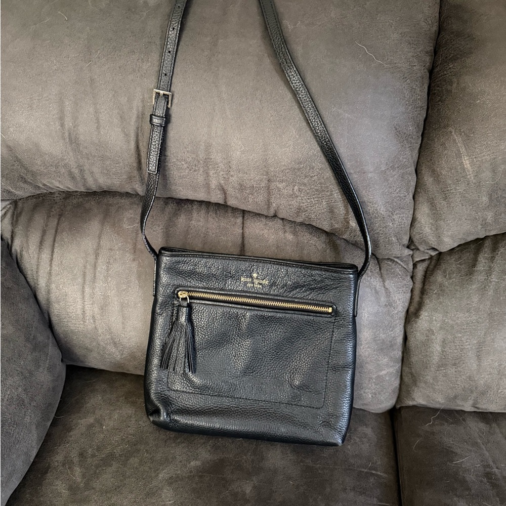 Black Leather Crossbody Bag